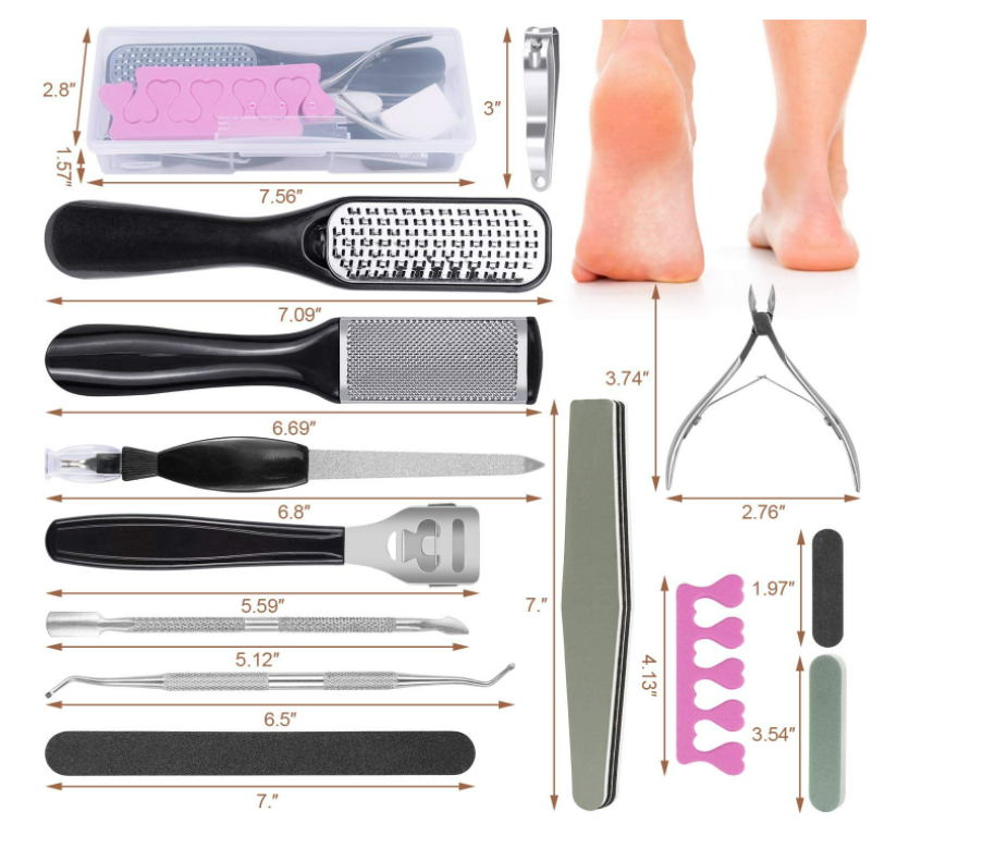Kit de Pedicura Profesional 20 Piezas para Pies
