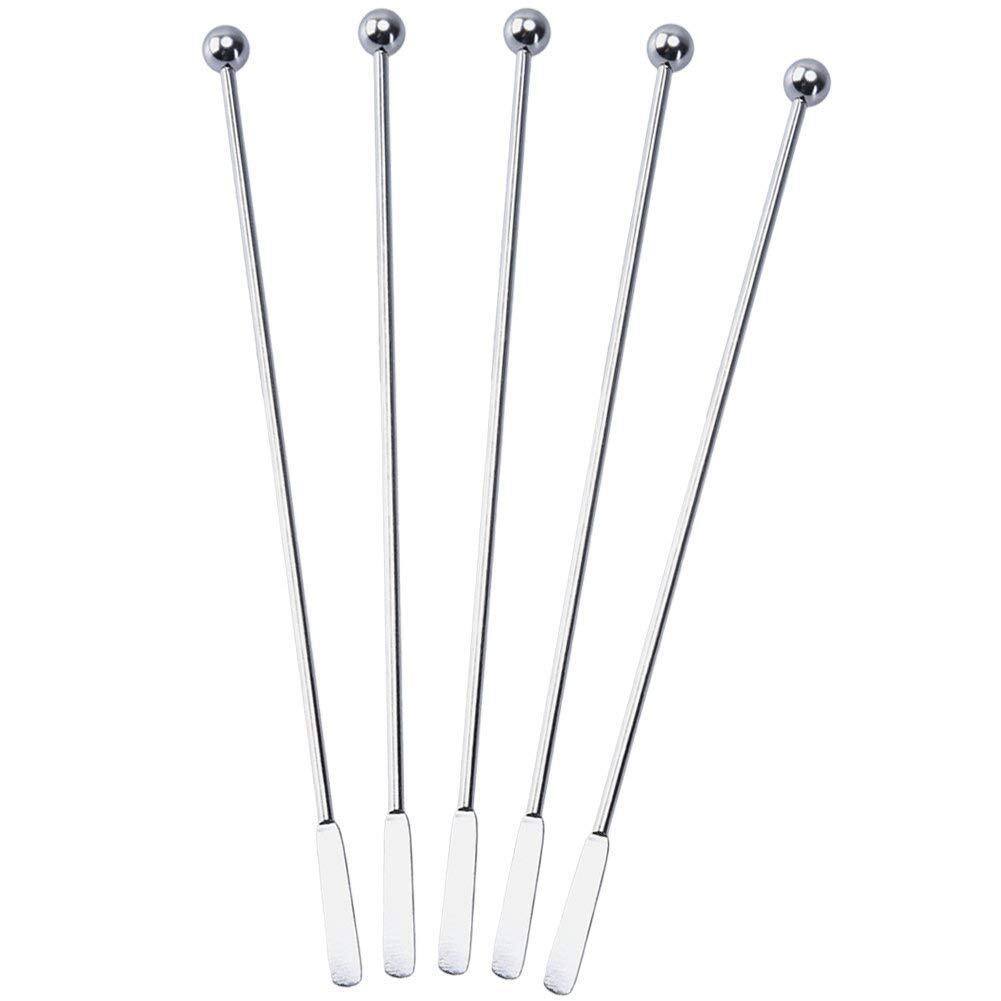 Set de 5 Agitadores de Bebidas de Acero Inoxidable