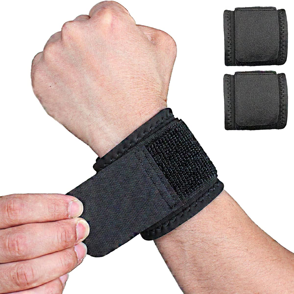 Muñequera Ajustable de Soporte para Fitness (Pack de 2)