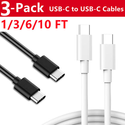Pack de 3 Cables USB-C de Carga Rápida